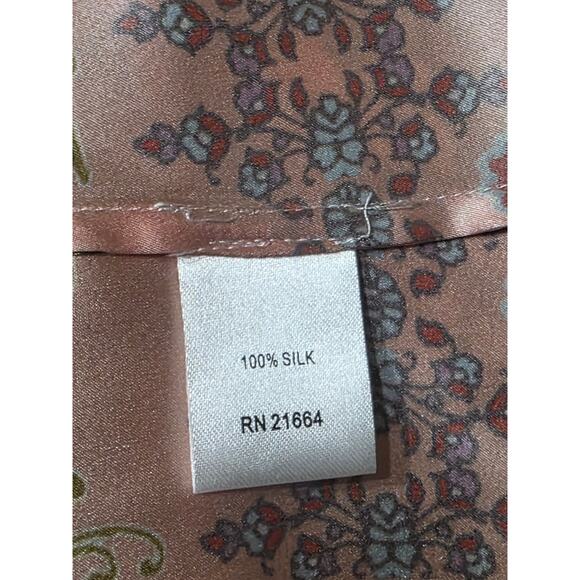 Paperwhite Silk Slip Maxi Dress Women's 6 Boho Tribal Print Sleeveless A-Line - Picture 6 of 7